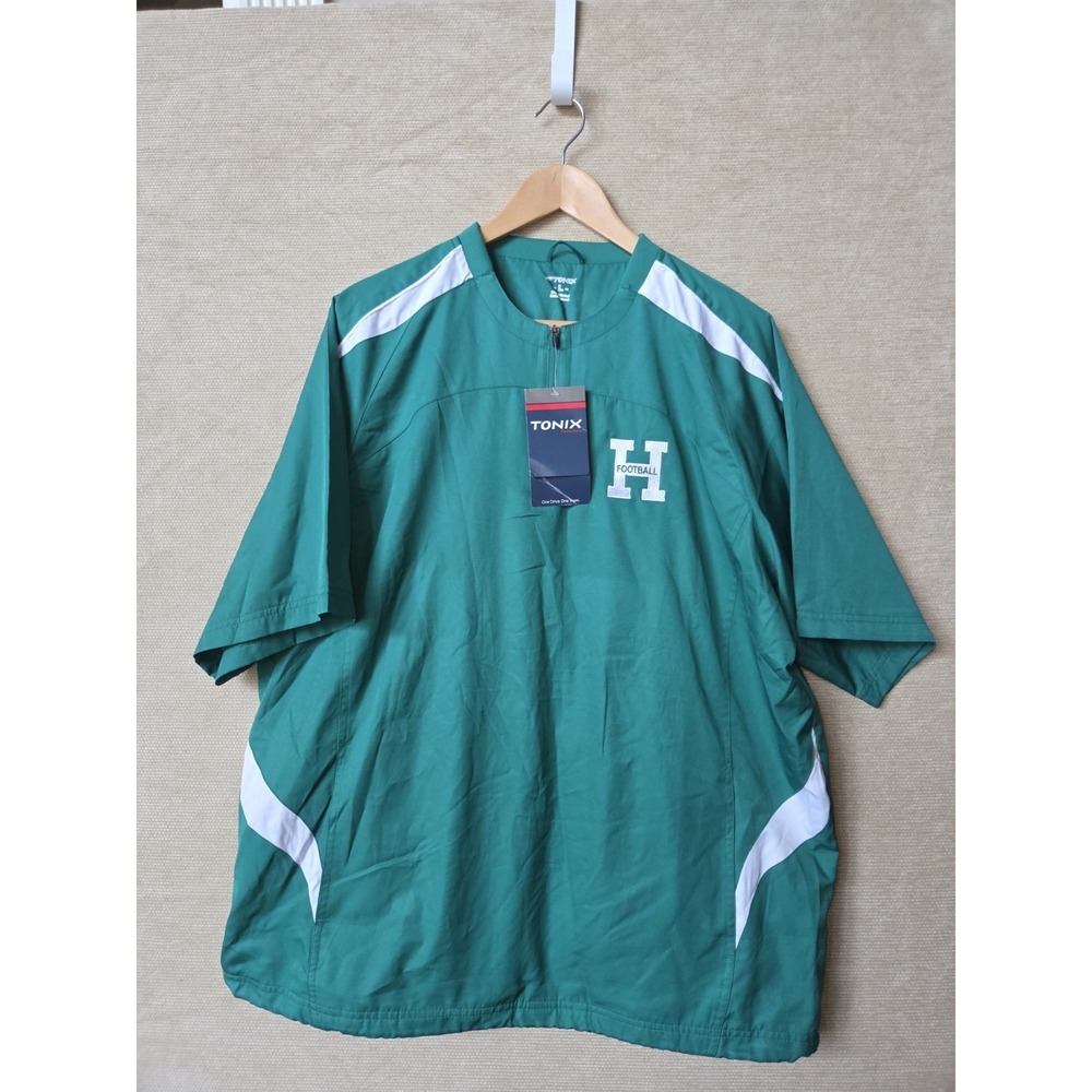Tonix Men's Golf Windbreaker Pullover 1/4 Zip Short Sleeve Large H Football